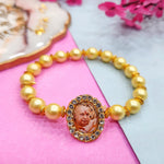 Yellow Beaded Guru Ji Maharaj Handmade Bracelets for Men and Women