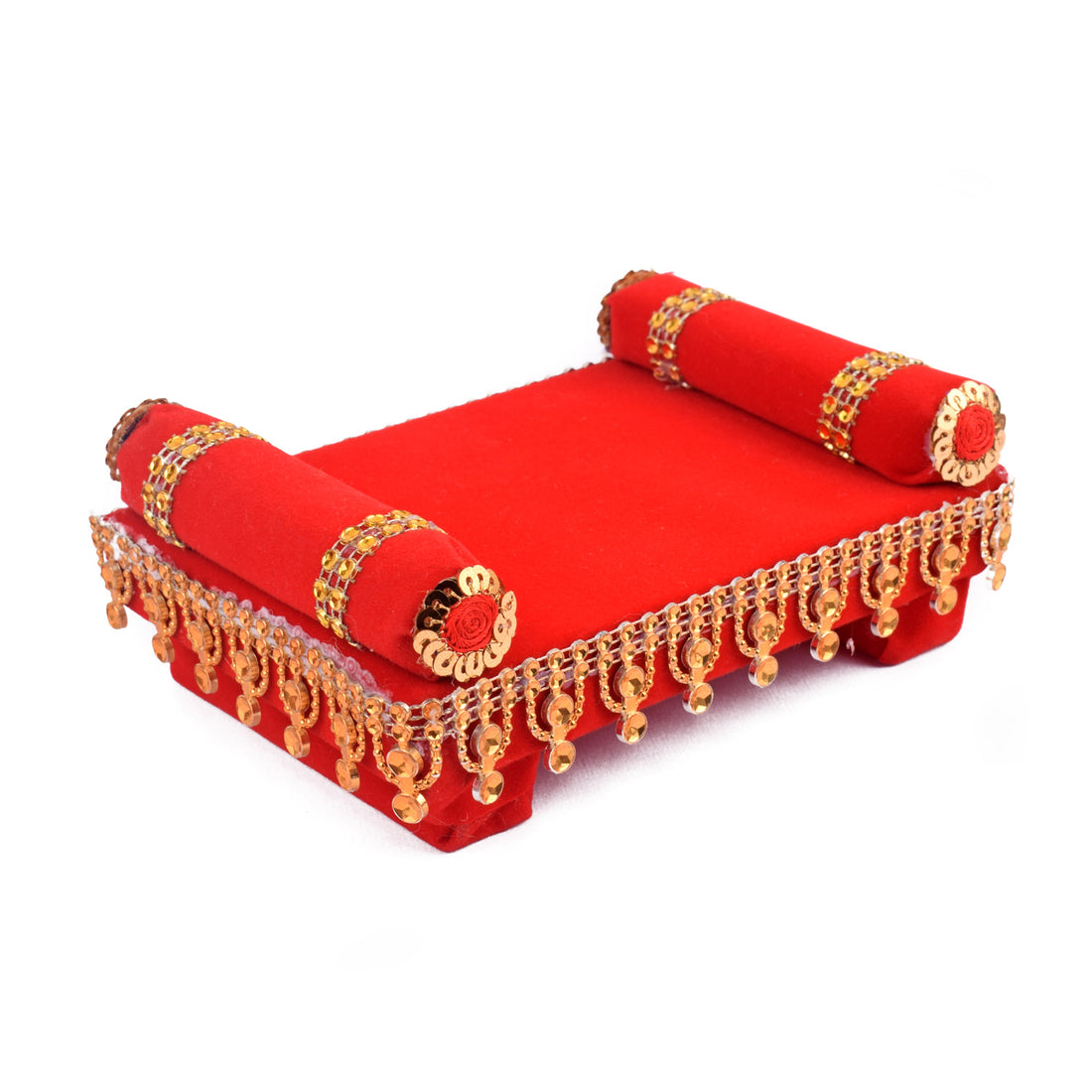 Laddu Gopal's Velvet Raj Singhasan