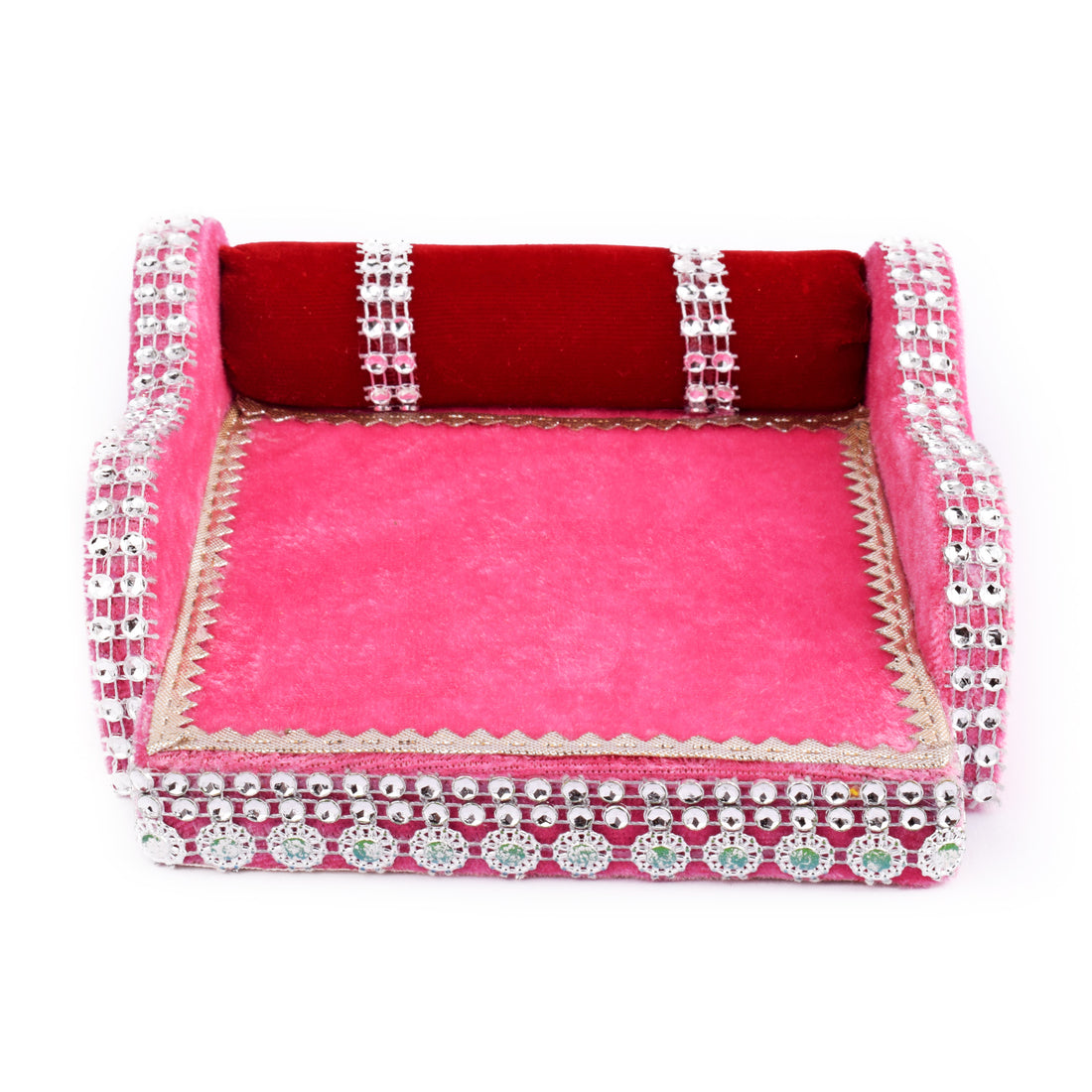 Laddu Gopal's Royal Velvet Bed