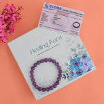 Authentic Amethyst Crystal Bracelet for Reiki Healing – 8 MM Beads for Spiritual Calm, Intuition, and Inner Peace. India’s Largest Pooja Accessories Brand – www.satvikstore.in