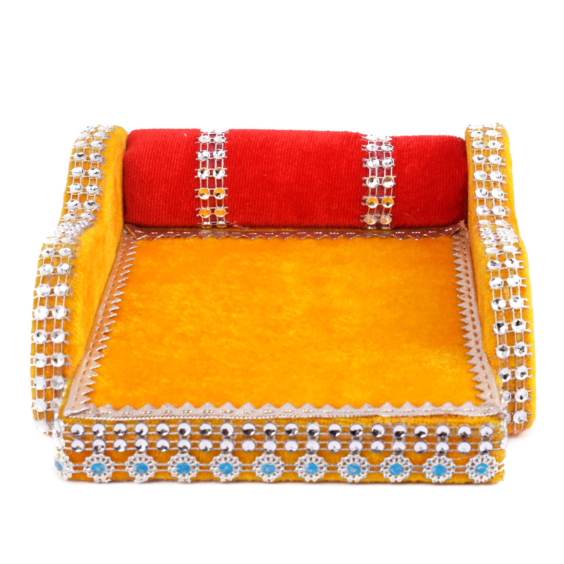 Laddu Gopal's Royal Velvet Bed