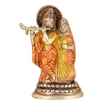 2.3 Inch Brass Small Radha Krishna Idol