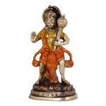 6.5 Inch Graceful Brass Hanuman Bajrangbali Statue