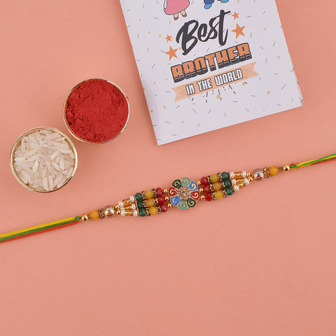 colorful Pearl Rakhi | India’s Largest Pooja Accessories Brand – www.satvikstore.in