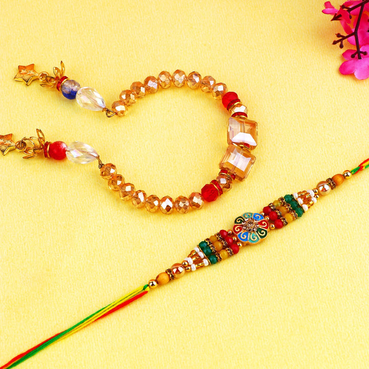 Shop Exquisite Designer Rakhi, Beautiful Couple Rakhi, and Latest Bhaiya Bhabhi Rakhi Online at Satvik Store - Send Rakhi with Style and Tradition!