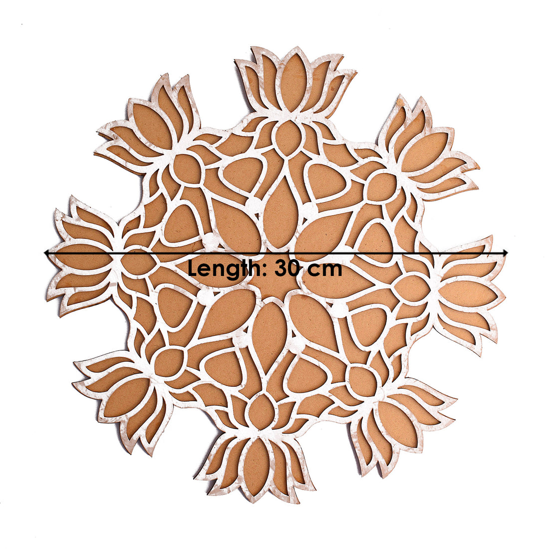 1 PCS Reusable MDF Elegant Rangoli Creations with Wooden Mats