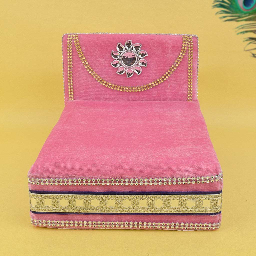 Divine Embrace Velvet Sleeping Bed Large for Laddu Gopal – India’s Largest Pooja Accessories Brand – www.satvikstore.in