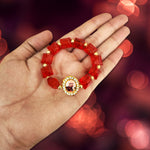 Red Beaded Guru Ji Maharaj Handmade Bracelets for Men and Women