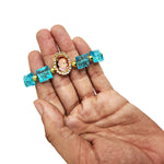 Blue Beaded Guru Ji Maharaj Handmade Bracelets for Men and Women