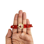 Red Beaded Guru Ji Maharaj Handmade Bracelets for Men and Women