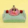 Devotional Bed – Green Velvet for Laddu Gopal – India’s Largest Pooja Accessories Brand – www.satvikstore.in