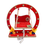 Decorative Laddu Gopal Ji Jhula - Divine Swing (Red Color) Medium