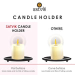 Golden Decorative Plate Candle Stand