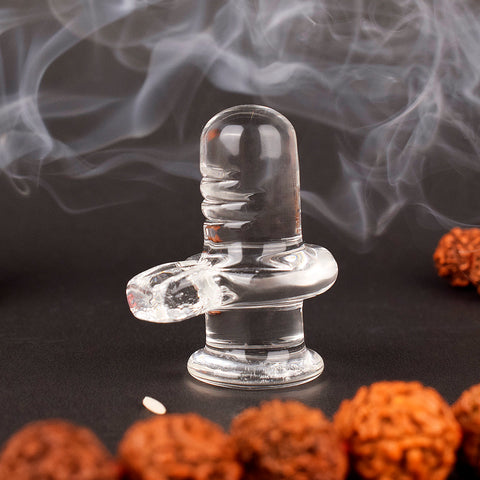 Small Sphatik Crystal Shiva Lingam for Worship – India’s Largest Pooja Accessories Brand – www.satvikstore.in