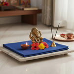 Blue Cotton Cloth – 1.25 Meter for Pooja & Rituals