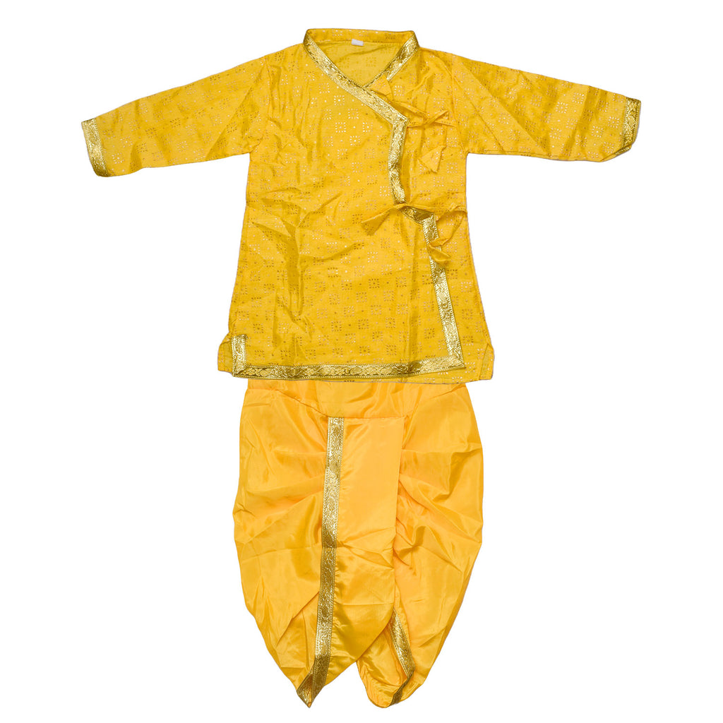 Bright Yellow Laddu Gopal Dress Set – Traditional Krishna Costume – India’s Largest Pooja Accessories Brand – www.satvikstore.in