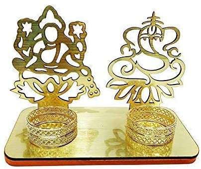 Decorative Lord Ganesha and Lakshmi Shadow Diya Puja Store Online Pooja Items Online Puja Samagri Pooja Store near me www.satvikstore.in