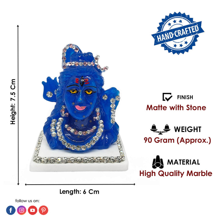 Marble Shiv (NeelKanth) Idol Puja Store Online Pooja Items Online Puja Samagri Pooja Store near me www.satvikstore.in