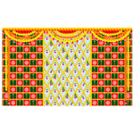 Beautiful Printed Flower Design Backdrop Cloth for Pooja Decoration