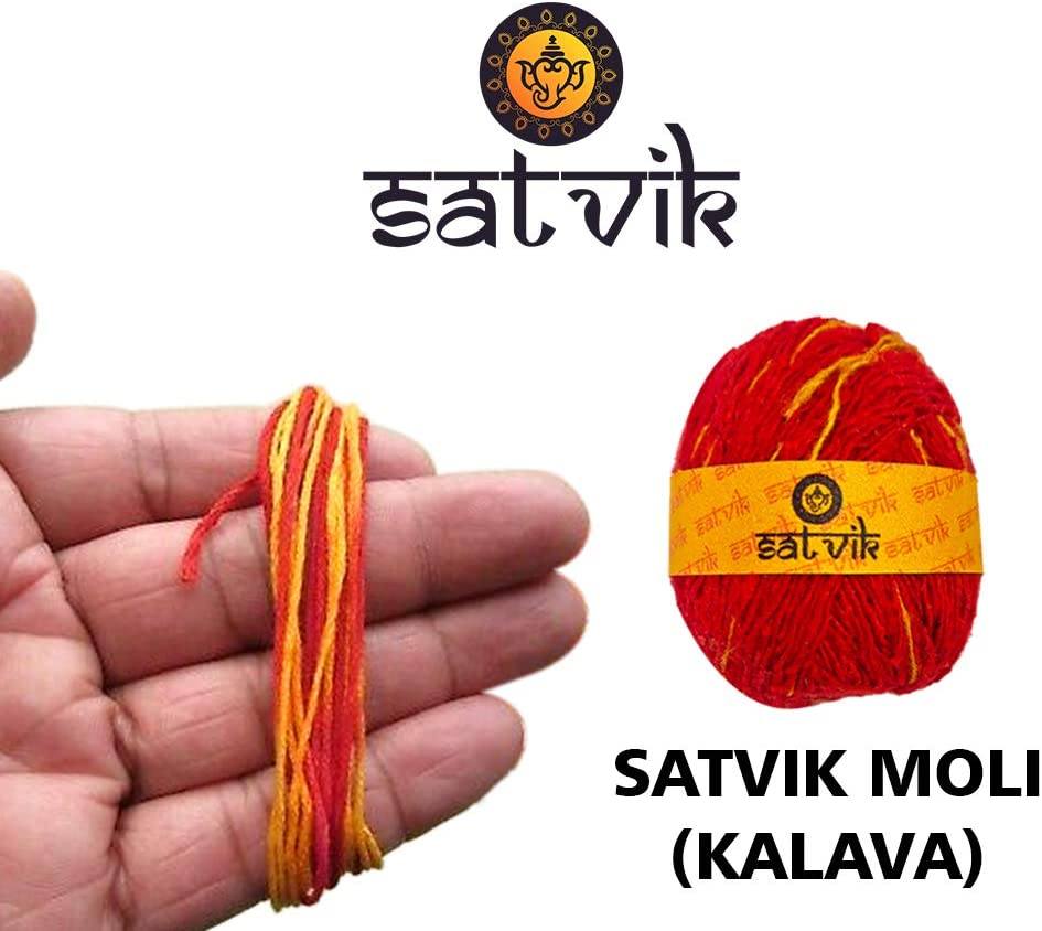 Pure Cotton Round Mauli Thread (Kalawa) Puja Store Online Pooja Items Online Puja Samagri Pooja Store near me www.satvikstore.in