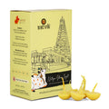 Pack of 50 Pure Cow Ghee Diya Wicks (Wax Free), handcrafted with natural cow ghee for long-lasting, clean-burning light during pooja, aarti, and spiritual rituals. Eco-friendly and pure. India’s Largest Pooja Accessories Brand – www.satvikstore.in