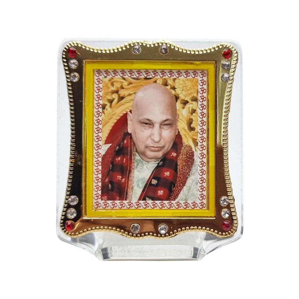 Guruji Maharaj Frame Car dashboard Puja Store Online Pooja Items Online Puja Samagri Pooja Store near me www.satvikstore.in