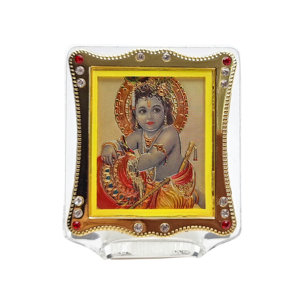 Laddu Gopal Frame Car Dashboard Puja Store Online Pooja Items Online Puja Samagri Pooja Store near me www.satvikstore.in