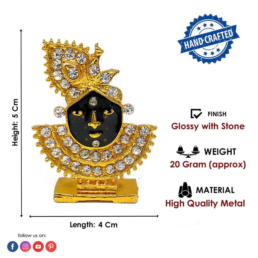 Bankey Bihari Face Only Idol Puja Store Online Pooja Items Online Puja Samagri Pooja Store near me www.satvikstore.in