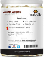 100 Pc Pure Ghee Wicks (Wax Free) Puja Store Online Pooja Items Online Puja Samagri Pooja Store near me www.satvikstore.in