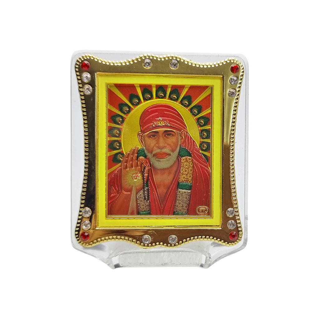 Shirdi Sai Frame Car Dashboard Puja Store Online Pooja Items Online Puja Samagri Pooja Store near me www.satvikstore.in