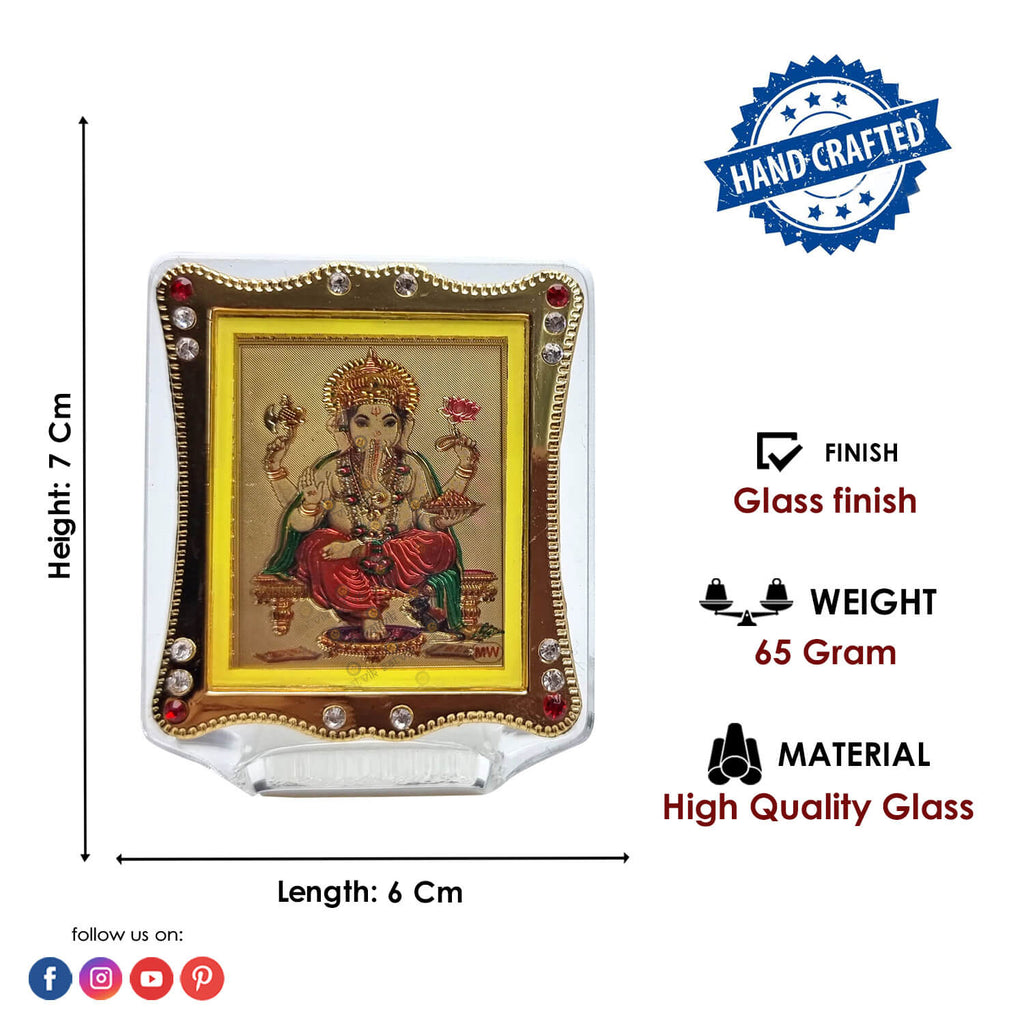 Lord Ganesha Frame Car Dashboard Puja Store Online Pooja Items Online Puja Samagri Pooja Store near me www.satvikstore.in