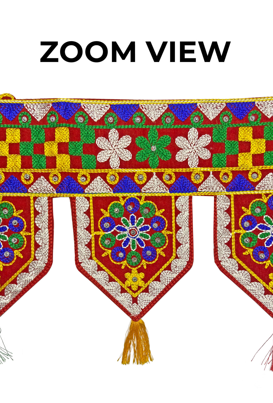 Handcrafted Valvet Embroided Deepawali Toran (Door Valance)