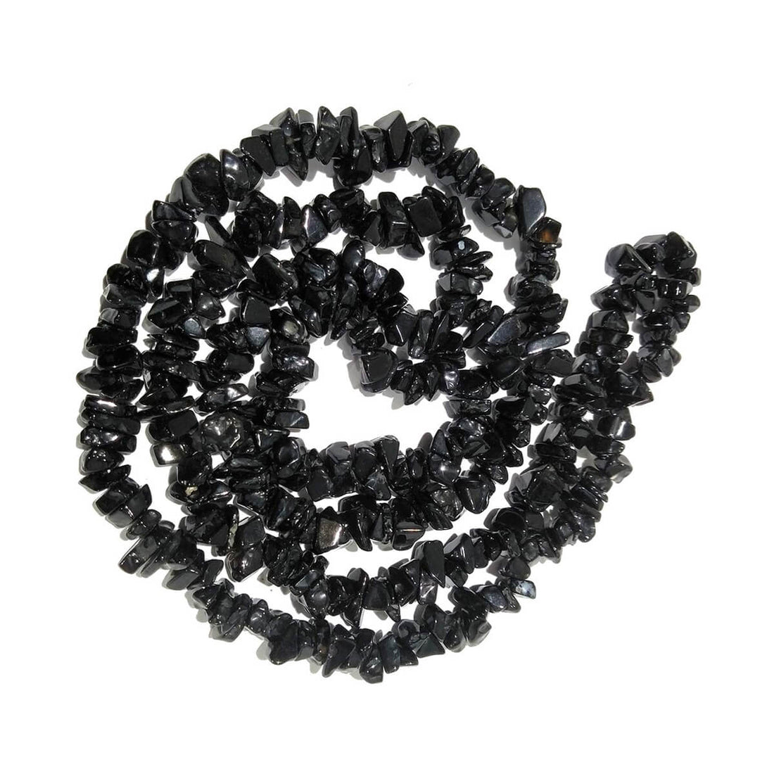 Black Onyx Crystal Necklace for Chakra Healing & Protection