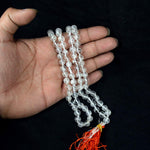 108 Beads Clear Quartz Crystal Jaap Mala for Healing & Clarity