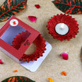 Designer Multicolor Floral Chakra Metal Diya – A beautifully designed metal diya with a floral chakra pattern, featuring vibrant multicolor accents. India’s Largest Pooja Accessories Brand – www.satvikstore.in