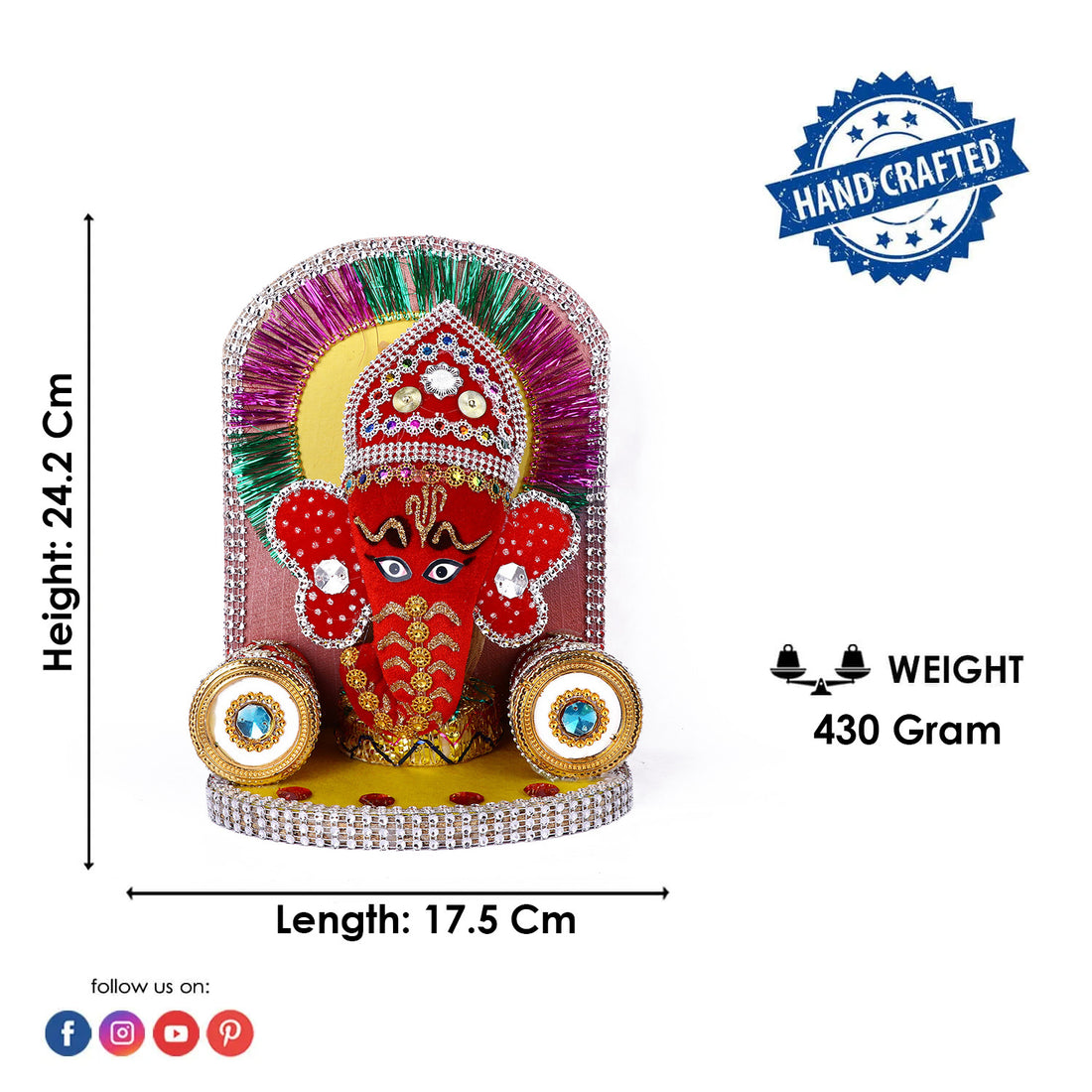 Ganesha Singhasan (Pink)