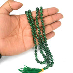 108 Beads Green Aventurine Crystal Jaap Mala for Chakra Healing