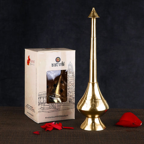 Gulab Pash (Holy Water Sprinkler), traditionally crafted vessel used for sprinkling rose water or holy water during pooja, havan, and spiritual rituals. 
India’s Largest Pooja Accessories Brand – www.satvikstore.in 