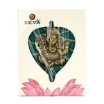 1 Pc Lord Ganesh on Leaf Patta Wall Hanging