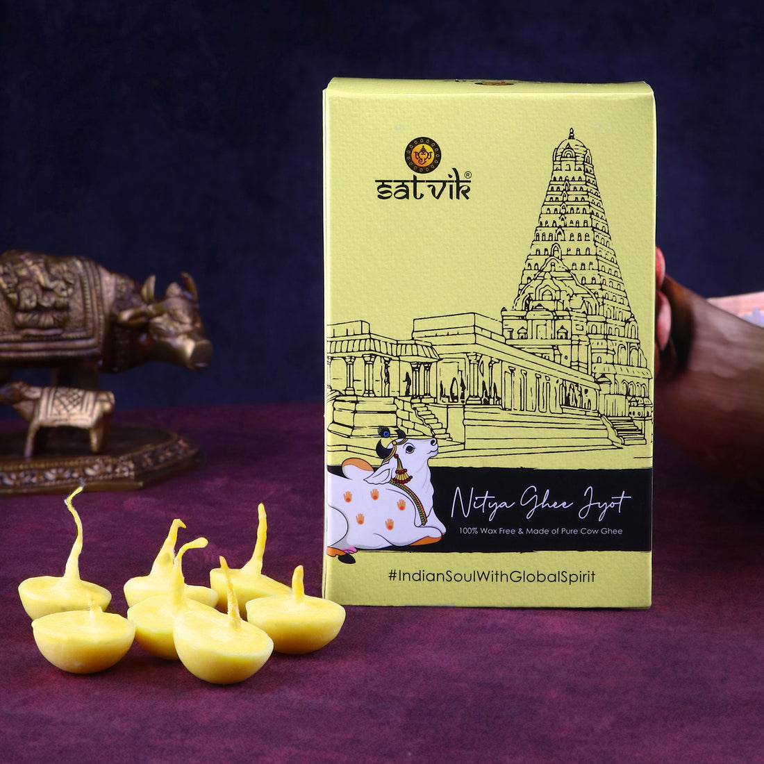 50 Pc Pure Cow Ghee Diya Wicks (Wax Free)