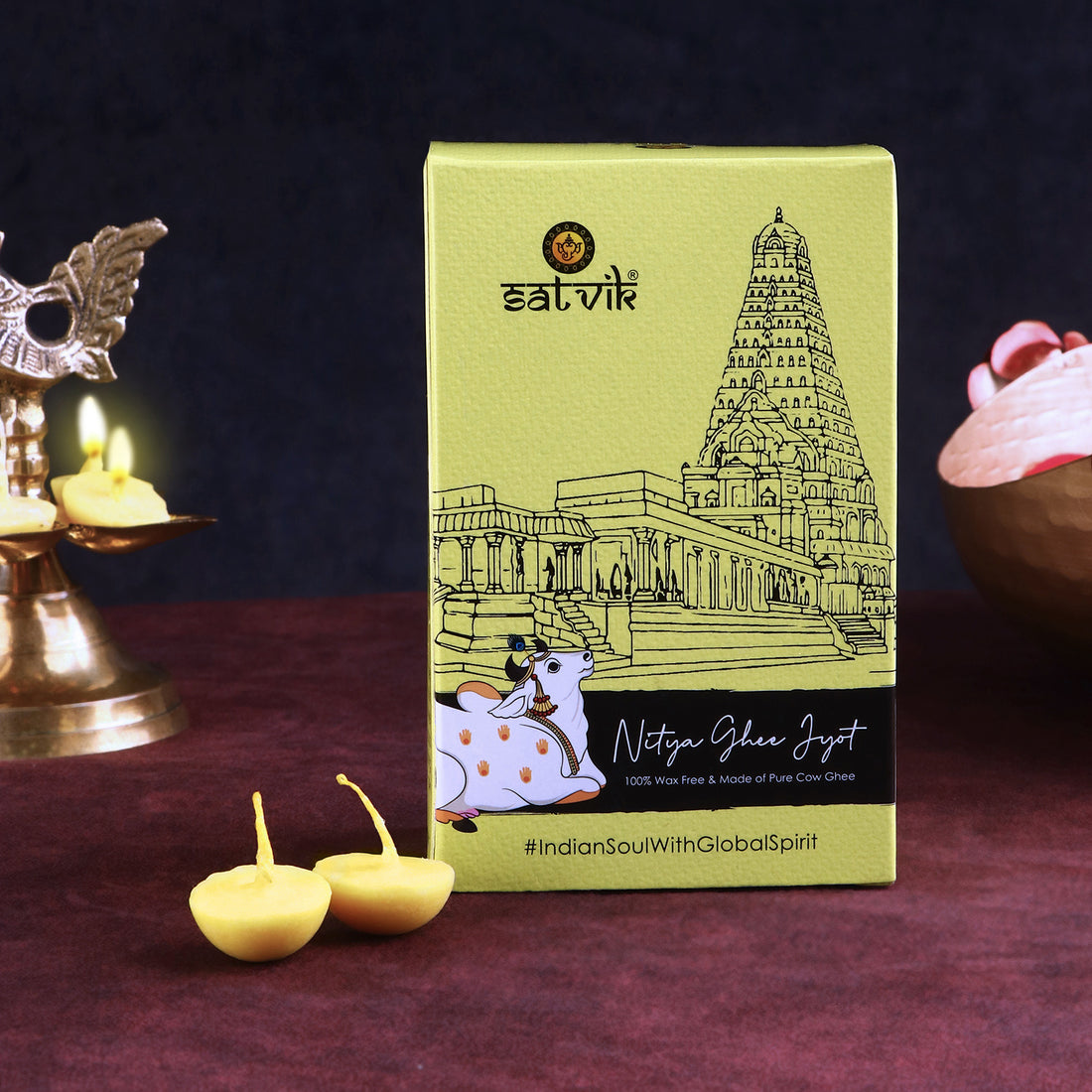 50 Pc Pure Cow Ghee Diya Wicks (Wax Free)