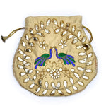 Ethnic Peacock Design Zari Work Women's Potli
