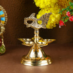 Brass 1 Step Panchmukhi Peacock Kerala Diya