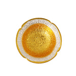 Decorative Embossed Four Face Golden Base Bowl