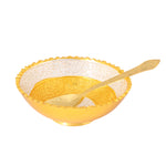 Decorative Embossed Silver Base Bowl