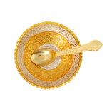 Decorative Embossed Silver Base Bowl