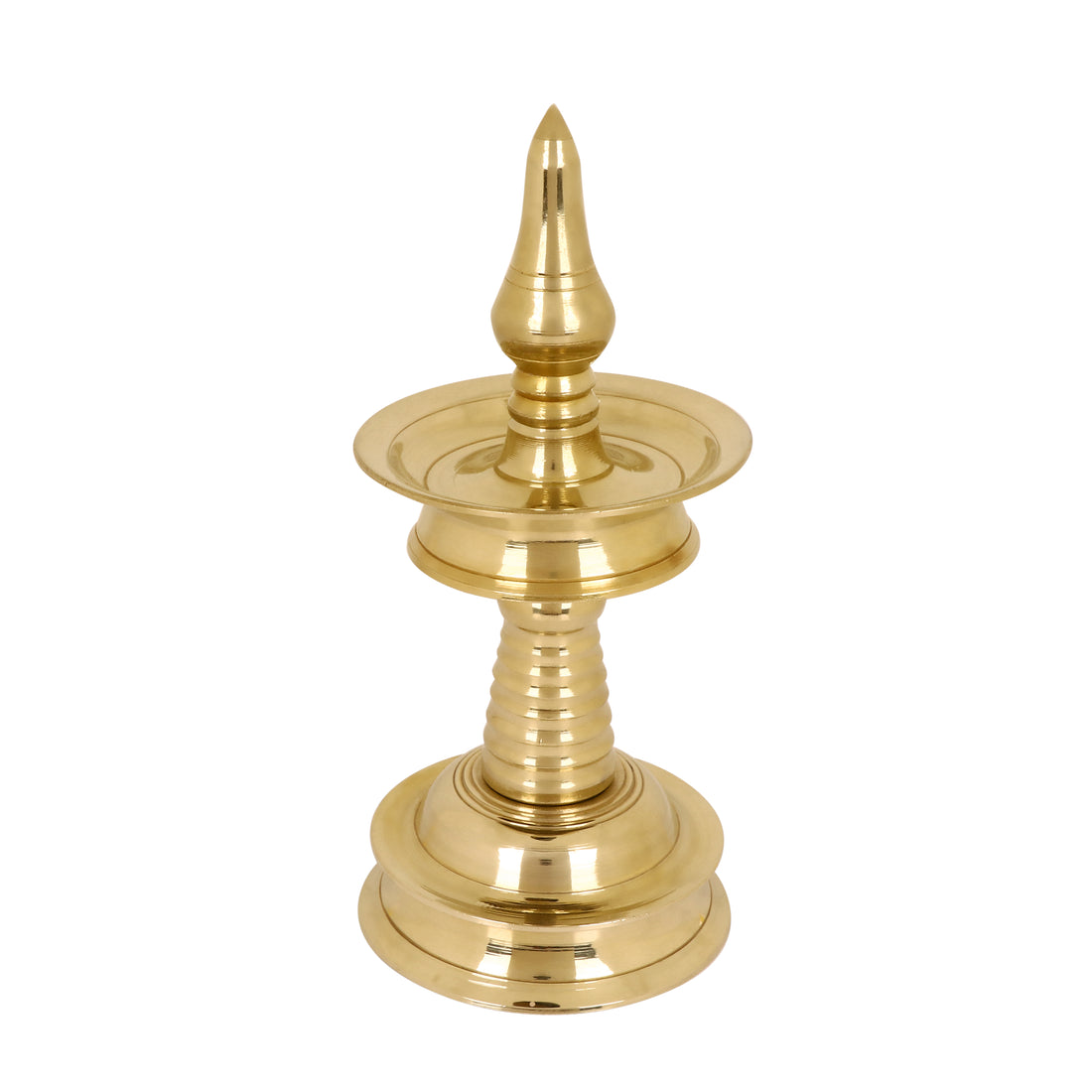 6 Inch Small Brass Kerala Diya. AKP NilaVilakku Deepam