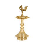 9.5 Inch Brass Peacock Kerala Diya