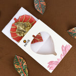 1 pc Lord Ganesh on Leaf Patta Wall Hanging White