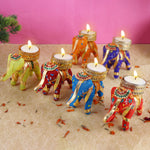 Eye-Catching Handcrafted Elephant Tea Light Holder